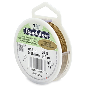 Beadalon Schmuckdraht 7 Str&auml;nge 0.38mm Satin Gold