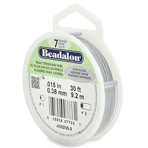 Beadalon Schmuckdraht 7 Str&auml;nge 0.38mm Satin Silver