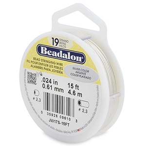 Beadalon Schmuckdraht 19 Str&auml;nge 0.61mm Silver