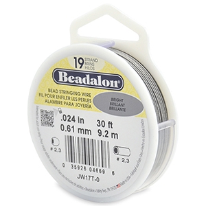 Beadalon Schmuckdraht 19 Str&auml;nge 0.61mm Bright Stainless Steel