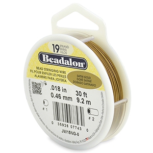 Beadalon Schmuckdraht 19 Str&auml;nge 0.46mm Satin Gold