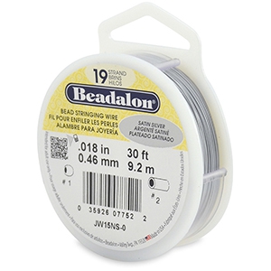 Beadalon Schmuckdraht 19 Str&auml;nge 0.46mm Satin Silver