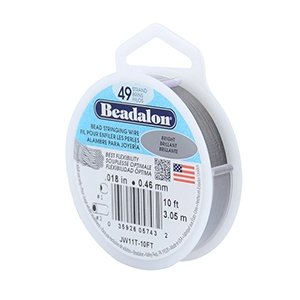 Beadalon Schmuckdraht 49 Str&auml;nge 0.46mm Bright Stainless Steel