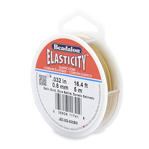 Beadalon Schmuckdraht Elastik 0.8mm 5 Meter Satin Gold
