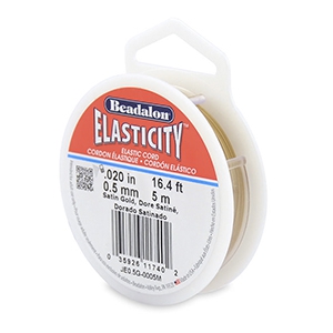Beadalon Schmuckdraht Elastik 0.5mm 5 Meter Satin Gold