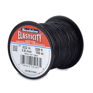 Beadalon Schmuckdraht Elastik 0.8mm 100 Meter Black