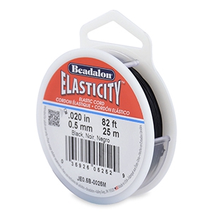 Beadalon Schmuckdraht Elastik 0.5mm 25 Meter Black