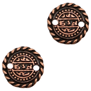 Metall Anh&auml;nger TQ Zwischenst&uuml;ck Orientalische M&uuml;nzen 17mm Kupfer (nickelfrei)