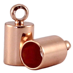 Metall Endkappen DQ 3mm Rose gold 
