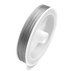 Draht &uuml;berzogen 100 Meter Transparent-silber