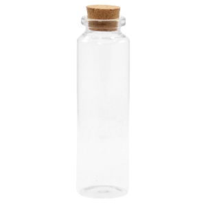 Wunschflaschen mit Kork 10x3cm Transparent