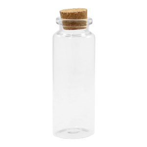 Wunschflaschen mit Kork 8x3cm Transparent