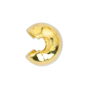Beadalon Quetsch-Kaschierperlen 6mm Gold