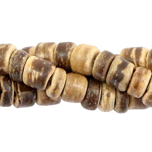 Kokos Perlen Disc 5-6mm Light brown (nat&uuml;rliche Farbe Kokos)