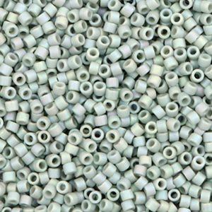 Miyuki Perlen delica's 11/0 Opaque glazed frosted rainbow cadet grey DB-2320