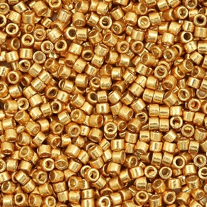 Miyuki Perlen delica's 11/0 Duracoat galvanized yellow gold DB-1833