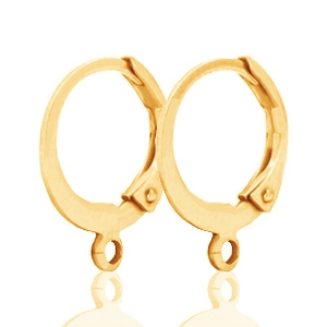 DQ Metall Ohrringe 12mm Gold 