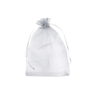Schmuckbeutel Organza 7x9cm Silver grey