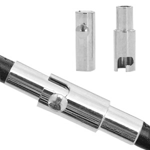 Stainless Steel - Rostfreiem Stahl Schmuckzubeh&ouml;r Magnetverschluss &Oslash;2mm Antik silber