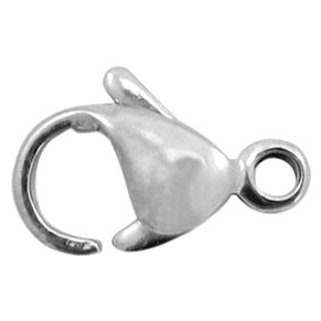 Stainless Steel - Rostfreiem Stahl Schmuckzubeh&ouml;r Karabinerverschluss 11mm Antik silber