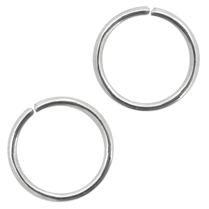 Stainless Steel - Rostfrei Stahl Schmuckzubeh&ouml;r Binderinge 10mm Antik silber