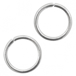 Stainless Steel - Rostfreiem Stahl Schmuckzubeh&ouml;r Binderinge 8mm Antik silber