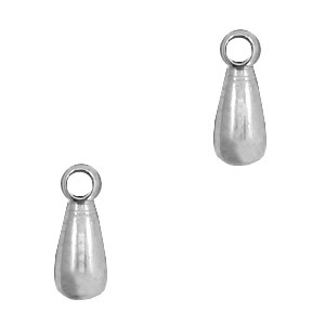 Stainless Steel - Rostfreiem Stahl Schmuckzubeh&ouml;r Anh&auml;nger Tropfenform Antik silber