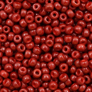 Miyuki Rocailles 8/0 Duracoat opaque jujube red 8-4469