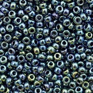 Miyuki Rocailles 8/0 Metallic iris gunmetal grey 8-456