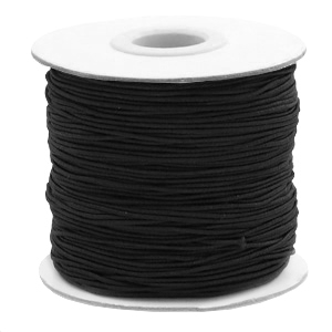 Gef&auml;rbtem Elastik Draht 1mm Black