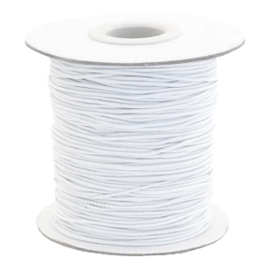 Gef&auml;rbtem Elastik Draht 1mm White