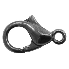 Metall Zubeh&ouml;r DQ&nbsp;Karabinerverschluss 10mm Silber anthrazit (Nickelfrei)