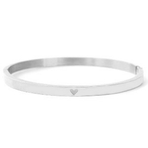 Armb&auml;nder aus Stainless Steel - Rostfreiem Stahl mit Herz Silber