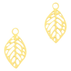 Bohemian Anh&auml;nger Blatt Gold