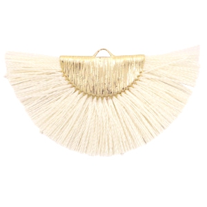 Perlen Quaste Anh&auml;nger Gold-off white