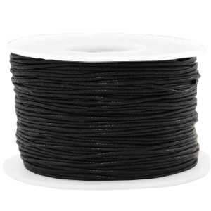 Wachskordel 1mm Black