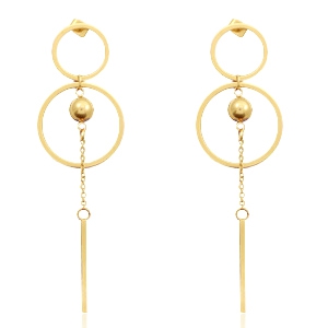 Ohrringe aus Stainless Steel - Rostfreiem Stahl Gold