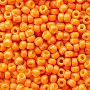 Miyuki Rocailles 8/0 Duracoat opaque kumquat orange 8-4454