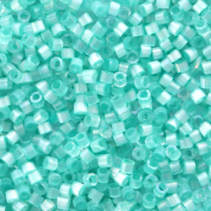 Miyuki Perlen delica's 11/0 Silk satin dyed aqua green DB-1812