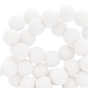 8 mm Acryl Perlen matt White