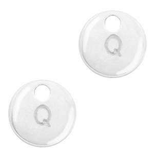 Basic quality Metall Anh&auml;nger Initiale Q Antik silber (Nickelfrei)