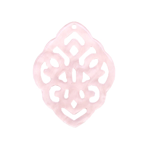 Resin Anh&auml;nger Rhombus Barock Powder pink