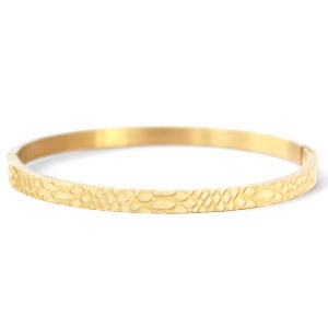 Armb&auml;nder aus Stainless Steel - Rostfreiem Stahl Schlange Gold