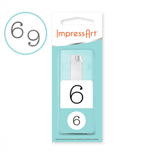ImpressArt Schlagzahlen 6/9 Monogram 10mm Silber