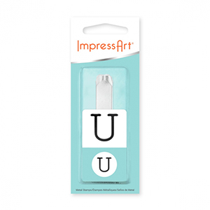 ImpressArt Schlag Stempel Grossbuchstabe U Monogram 10mm Silber