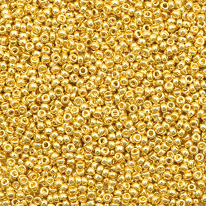 Miyuki Rocailles 15/0 Duracoat galvanized gold 15-4202