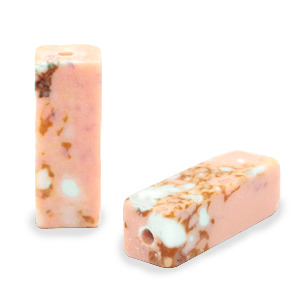Naturstein Perlen Tubes Peach marmer