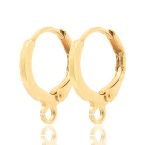 Ohrringe mit &Ouml;se verschliessbar 12mm Gold