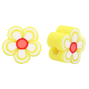 Polymer Perlen Blume Yellow