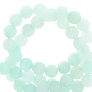 Naturstein Perlen Quarz 8mm matt Turquoise green